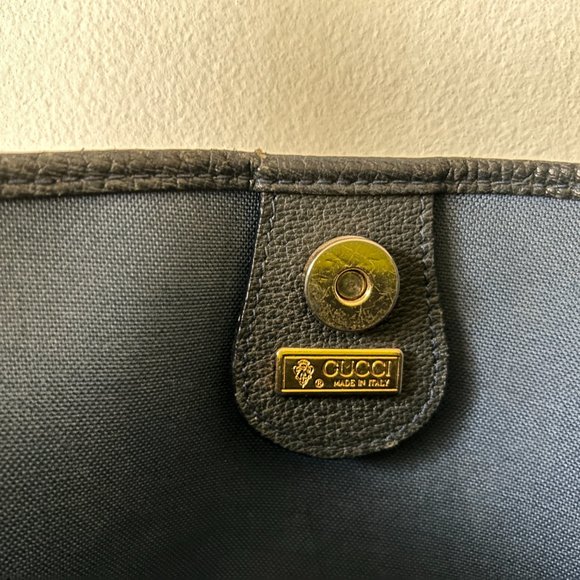 Gucci Monogram Web Tote in Navy Blue - Picture 4 of 16